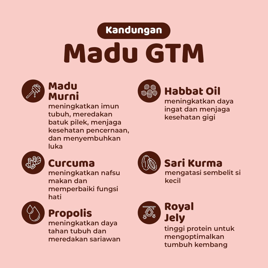 Madu GTM | Madu Anak Bayi | Usia 1 tahun | Original | Penambah Nafsu Makan Anak Bayi Gerakan Tutup Mulut