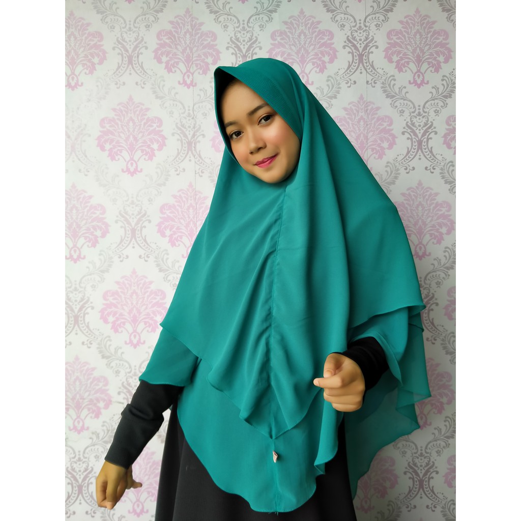 khimar ceruty 2layer felizapet doble layer size xl