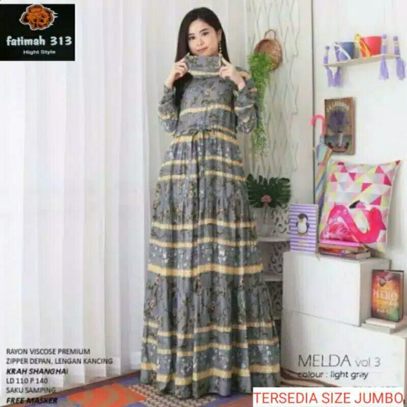 Baju Gamis Jumbo Gamis Polos Dress Motif Terbaru Gamis katun rayon Dres Rayon Jubah Pakian Wanita