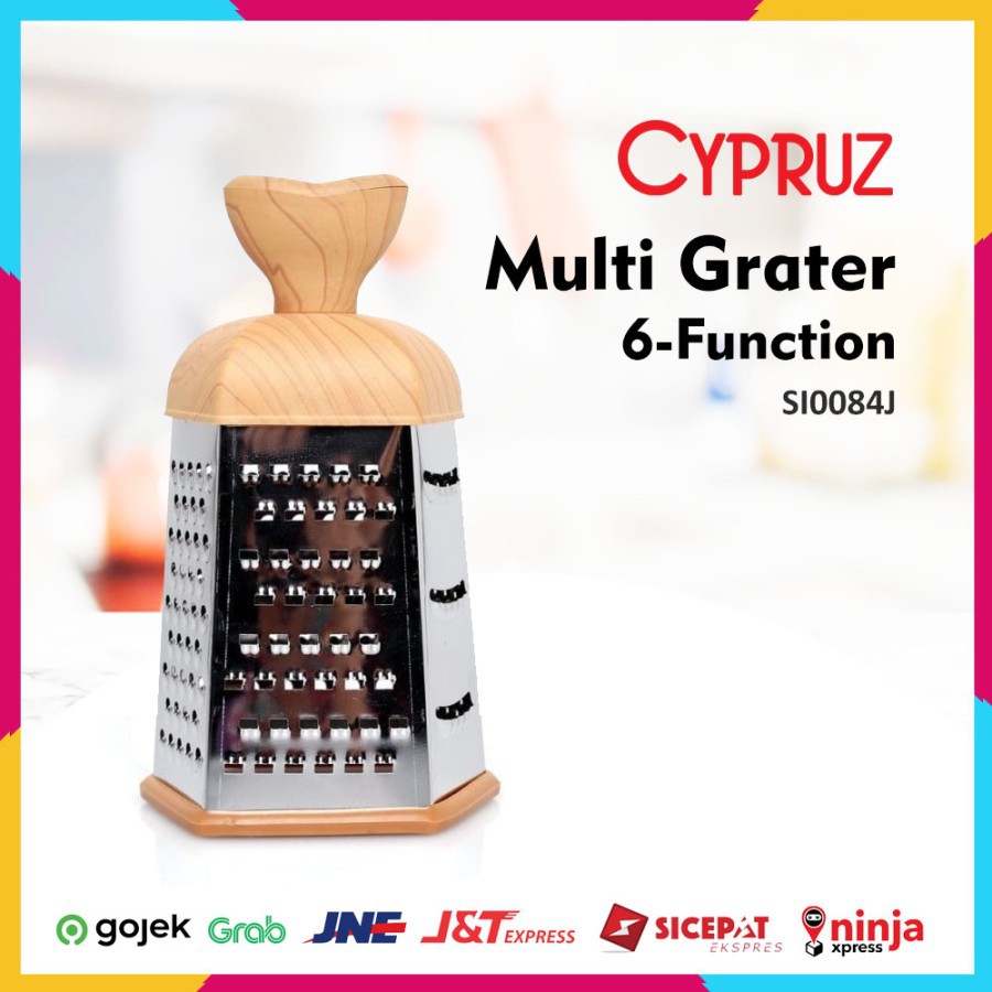 Cypruz Multi Grater 6-Function SI0084J - Parutan Serbaguna Stainless