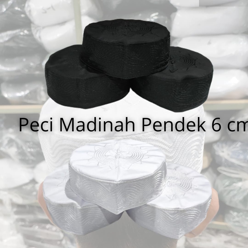 Peci Madinah/Peci Haji/Kopyah Madinah/Kopyah Haji/Peci Madinah Pendek