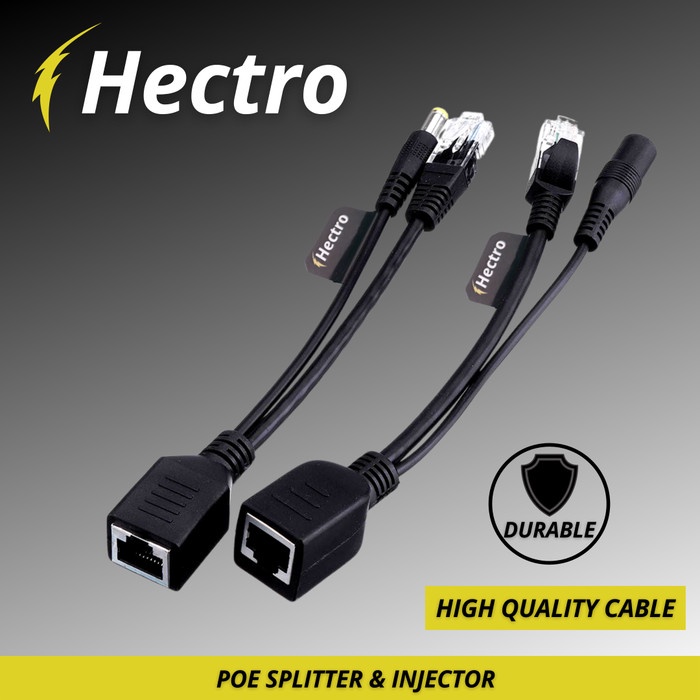 HECTRO KABEL POE SPLITTER DAN INJECTOR 1 SET ISI SEPASANG