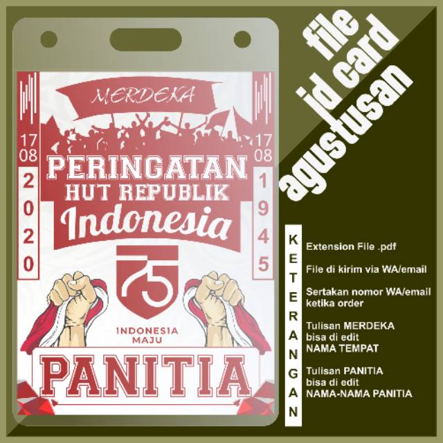 Id Card Panitia 17 Agustus Ke 74