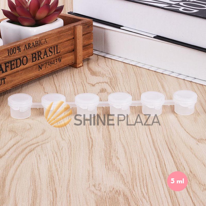 Pot Botol Tempat Cat Akrilik Renteng 6 x 5ml - Paint Acrylic Cup Set 5 ml