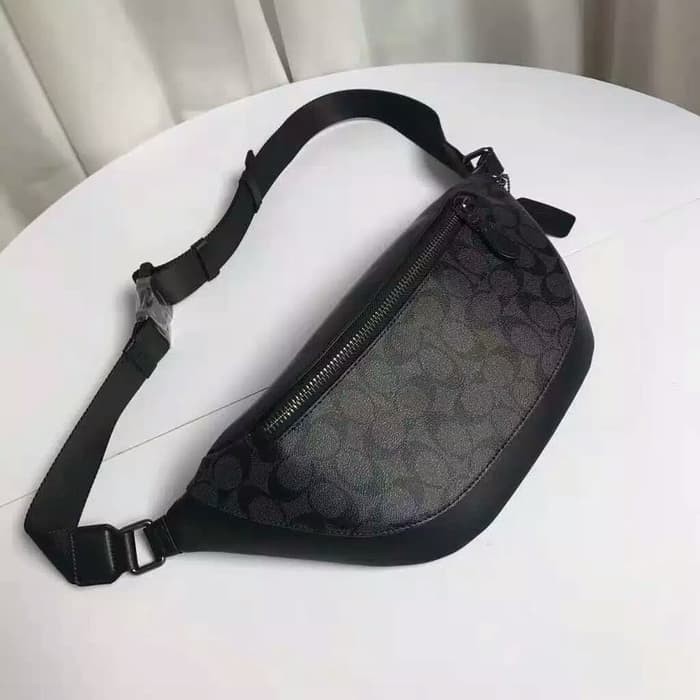 Coach Fanny Pack Black Waistbag -Tas Bahu / Pinggang - Mirror Quality