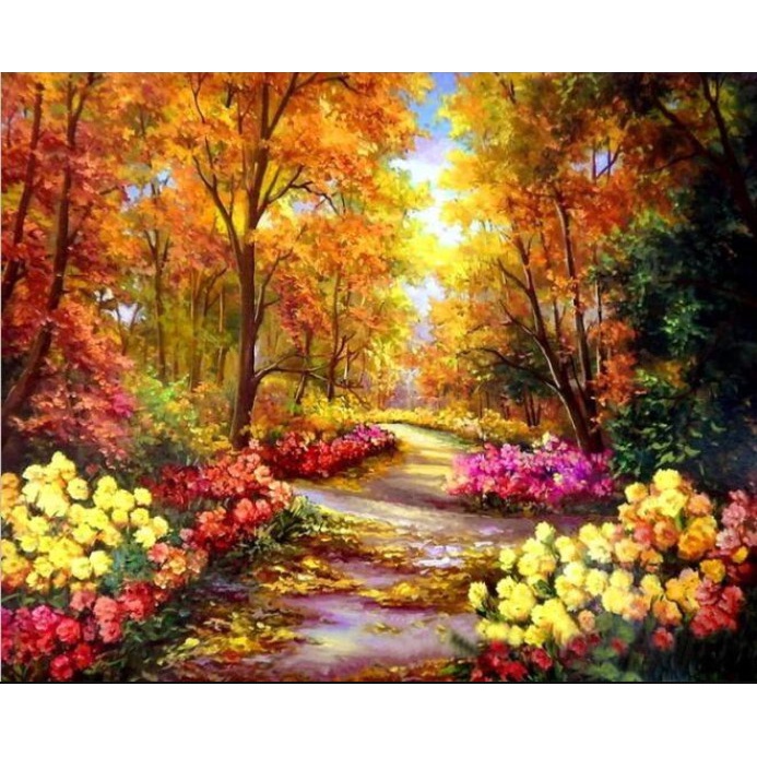 

Produk Terbaru Diy Painting Paint By Numbers Canvas Lukis Mountain Garden 40*50