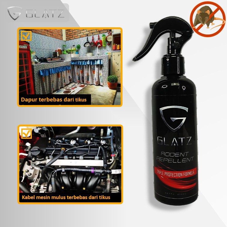 Parfum Anti Tikus Semprot Rodent Repellent GLATZ Obat Pengusir Tikus Mobil Rumah Kantor Aman Ampuh-3