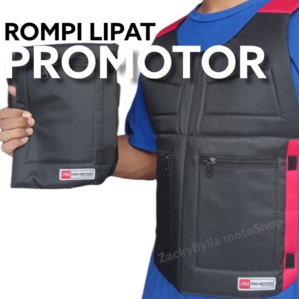 Rompi Motor Pelindung Dada Bikers Lipat Smart Vest Promotor Pro Motor