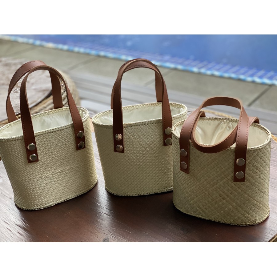 Tas Anyaman Pandan Tenteng Kecil