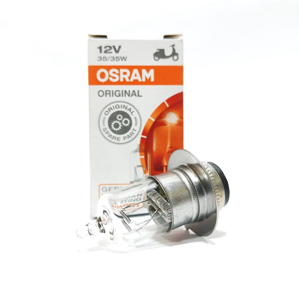 BOHLAM DEPAN MOTOR OSRAM HALOGEN BEBEK MATIC 18 25 32 WATT ASLI OSRAM