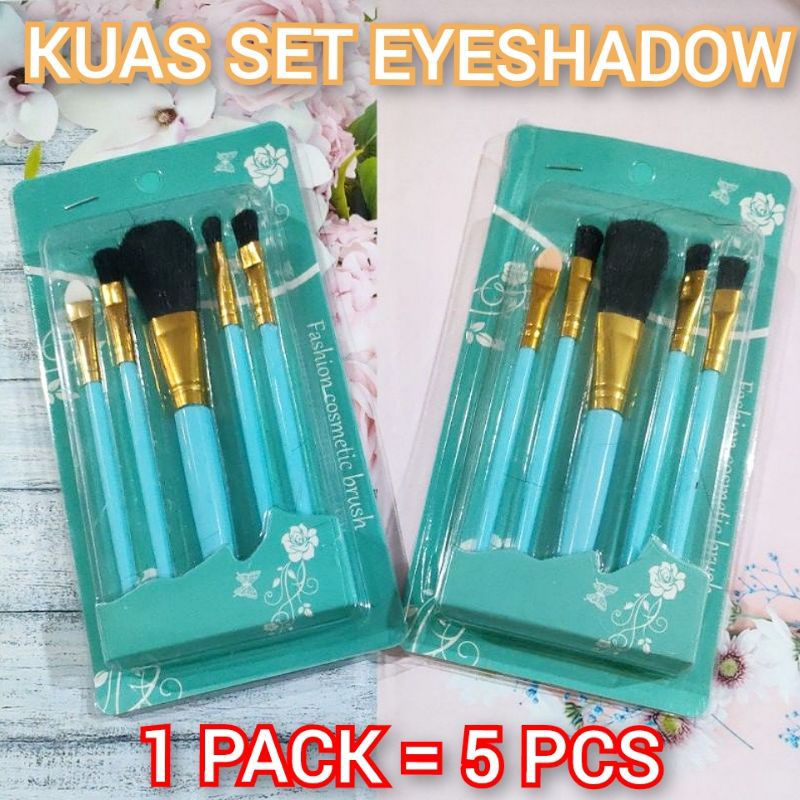 KUAS - MAKEUP - EYESHADOW - ISI 5 - PERSET- MAKE UP BRUSH SET ISI 5