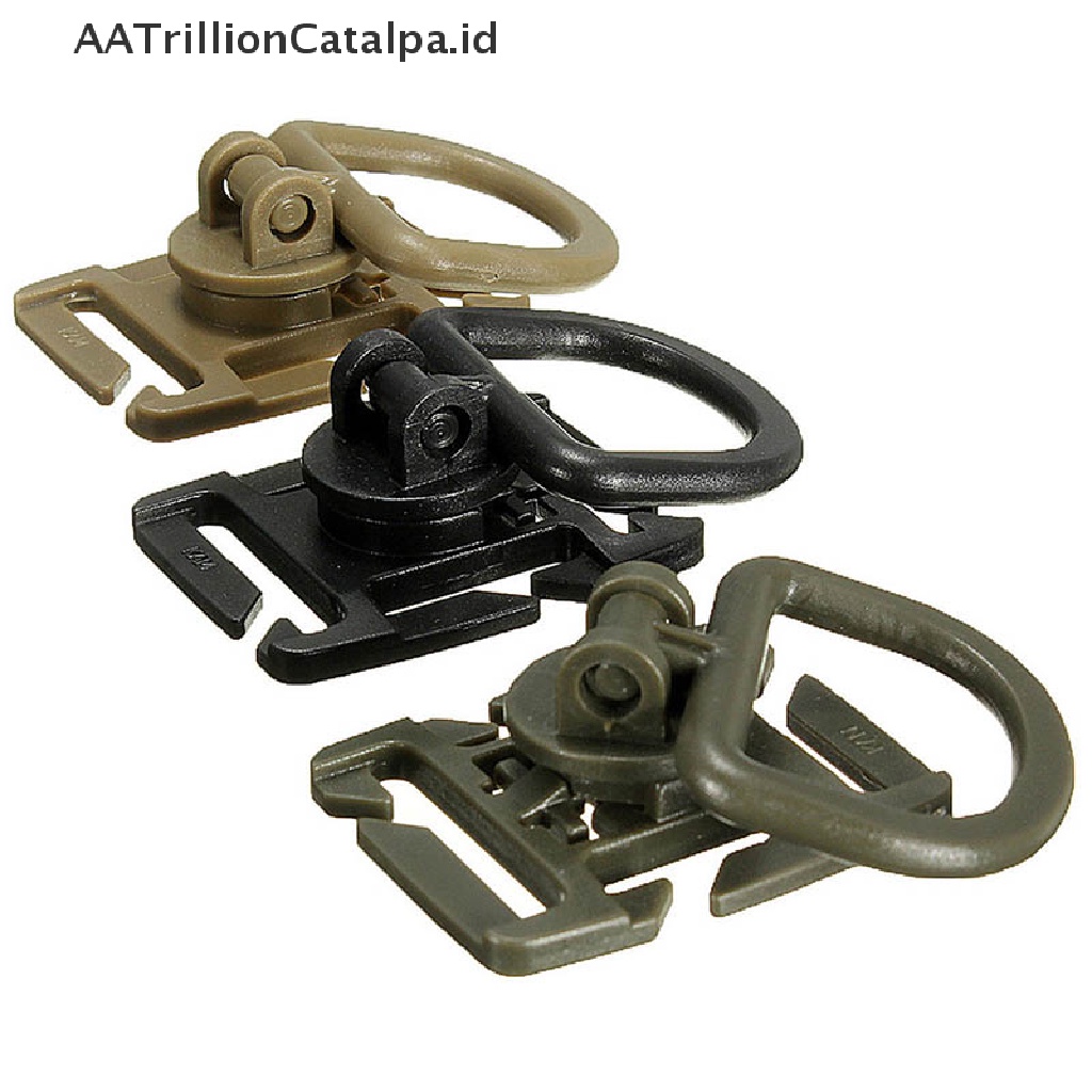 Aatrillioncatalpa 2PCS Gesper D-Ring Swivel 18MM 25MM Untuk Strap Webbing MOLLE