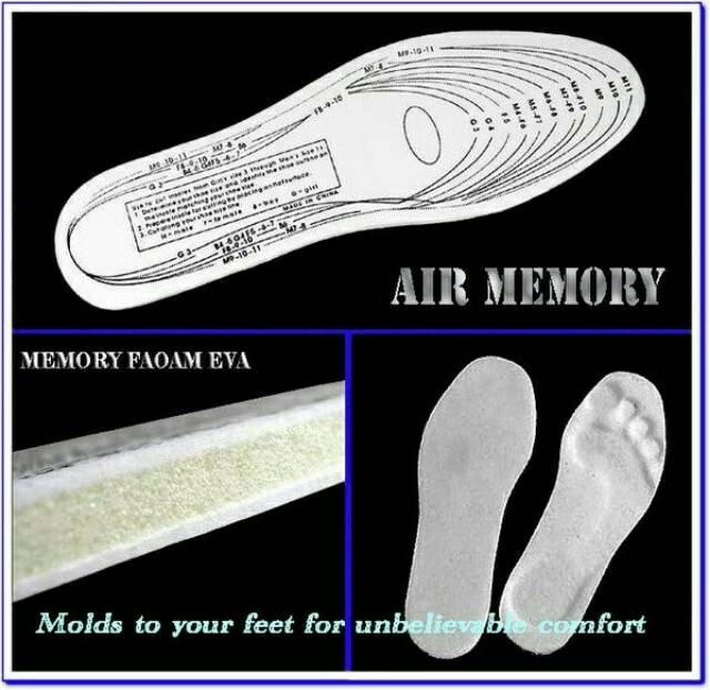 Sol sepatu Memory foam / memgatasi sepatu kebesaran / nyaman dikaki