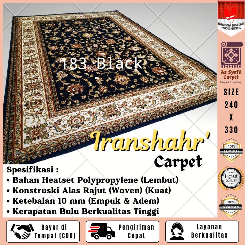KARPET PERMADANI IRANSHAHR IRANSHAR SEMI TURKI 240×330 - KARPET PERMADANI UKURAN JUMBO TEBAL LEMBUT 