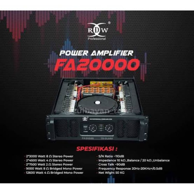 power amplifier rdw fa 20000