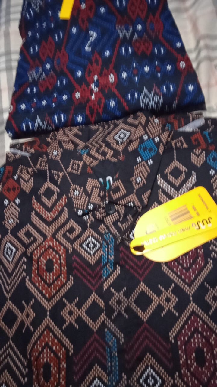 Bswart Batik Hrb026 Kenongo Hem Pendek Padi Pekalongan M L Xl Batik Pria Murah Modern Grosir Batik