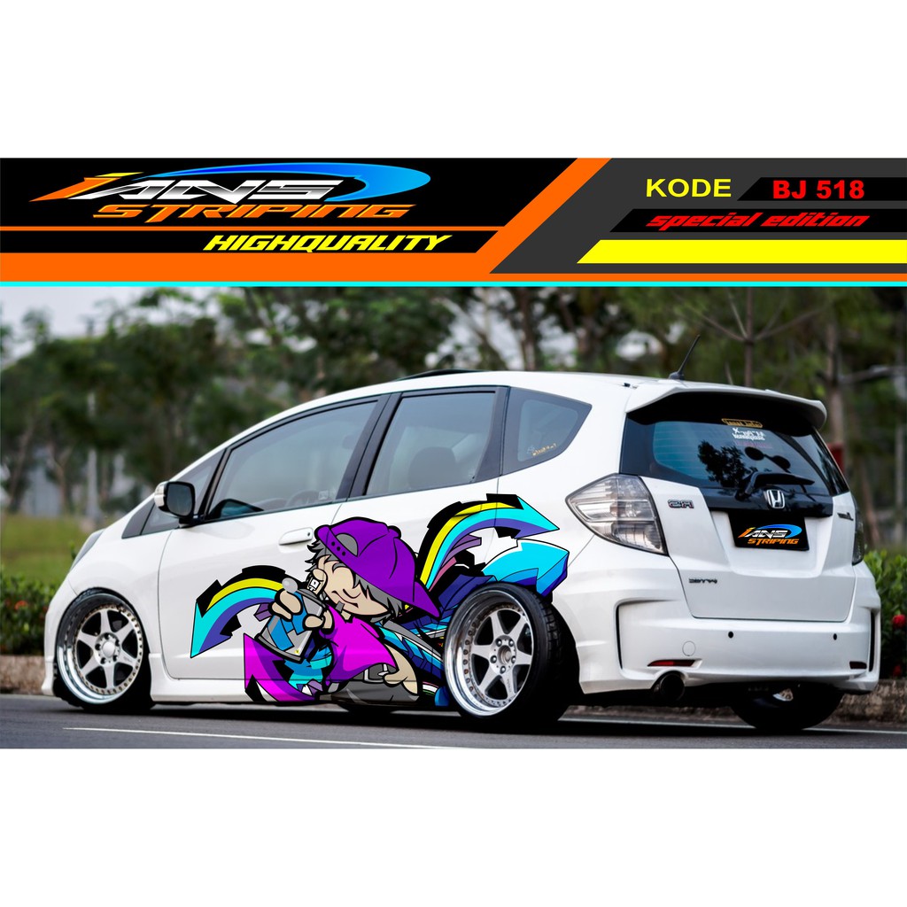 STICKER VARIASI MOBIL HONDA JAZZ BRIO AGYA SIGRA AVANZA SWIFT / STICKER MOBIL / STIKER MOBIL SAMPING