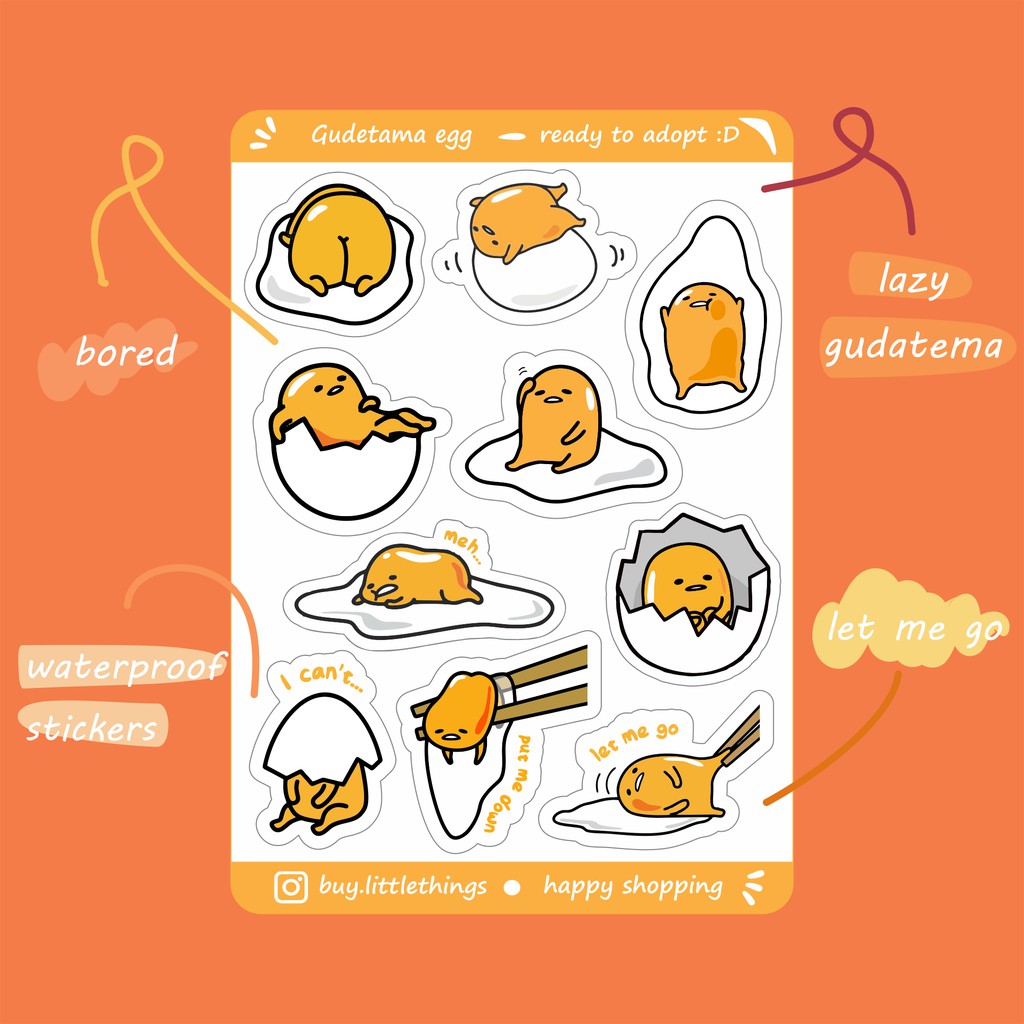 Stickers / Gudetama egg stickers