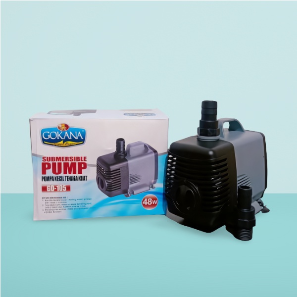 GOKANA GO-105 Pompa Air Aquarium Kolam Hidroponik Water Pump Power Head Submersible Pump