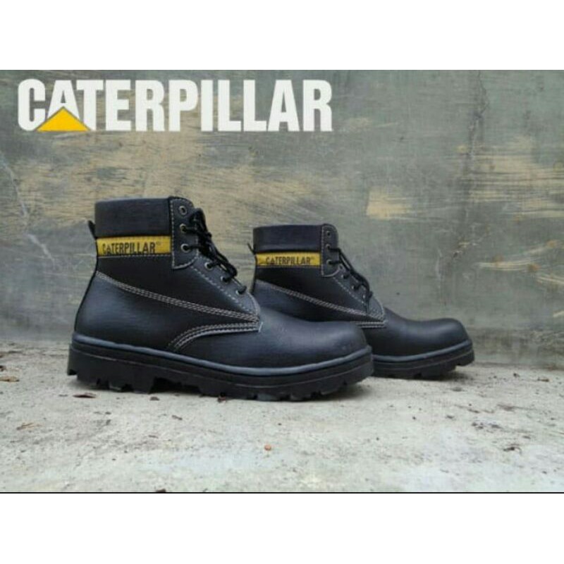 safety shoes sepatu safety caterpillar bromo bahan licin