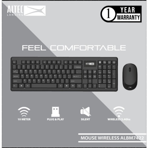 Altec Lansing ALBC6314 / ALBC-6314 Keyboard and Mouse Combo Wireless