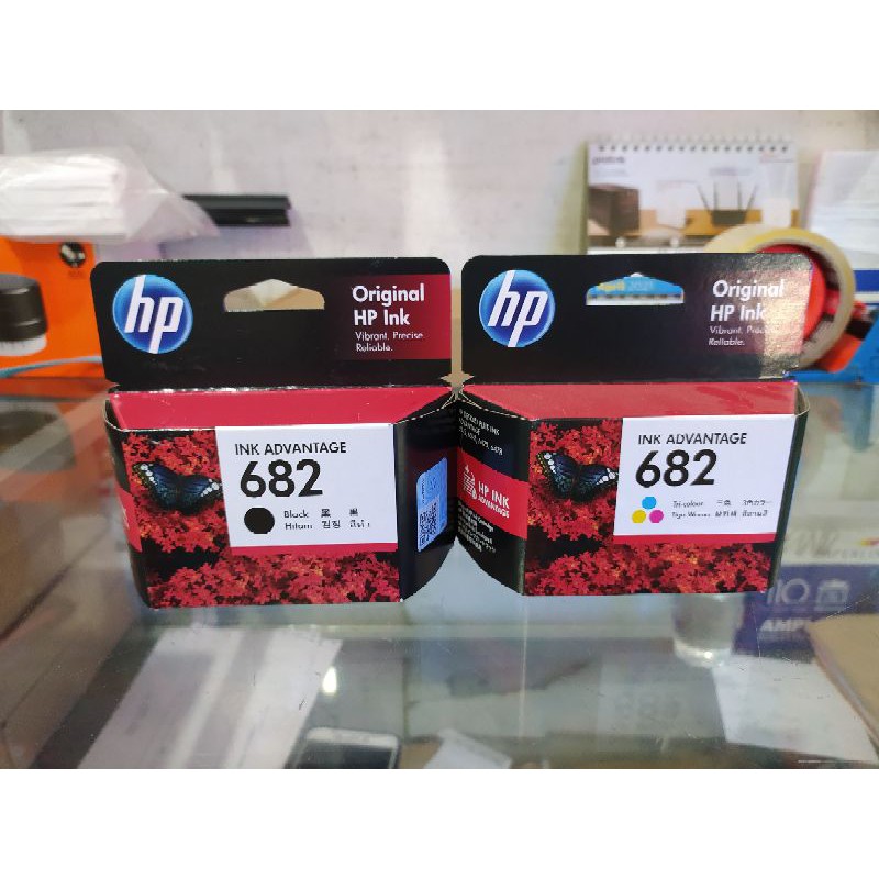 CARTRIDGE HP 682 BLACK & COLOUR ORIGINAL untuk printer hp 2775 2776