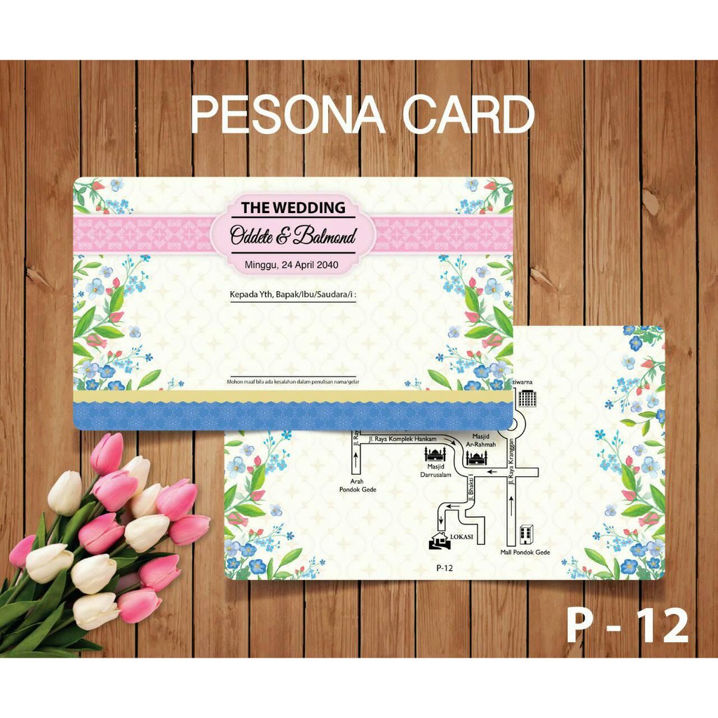 Blangko Kartu Undangan Pernikahan Pesona 12 Harga Termurah Gratis File Setting Isi 100