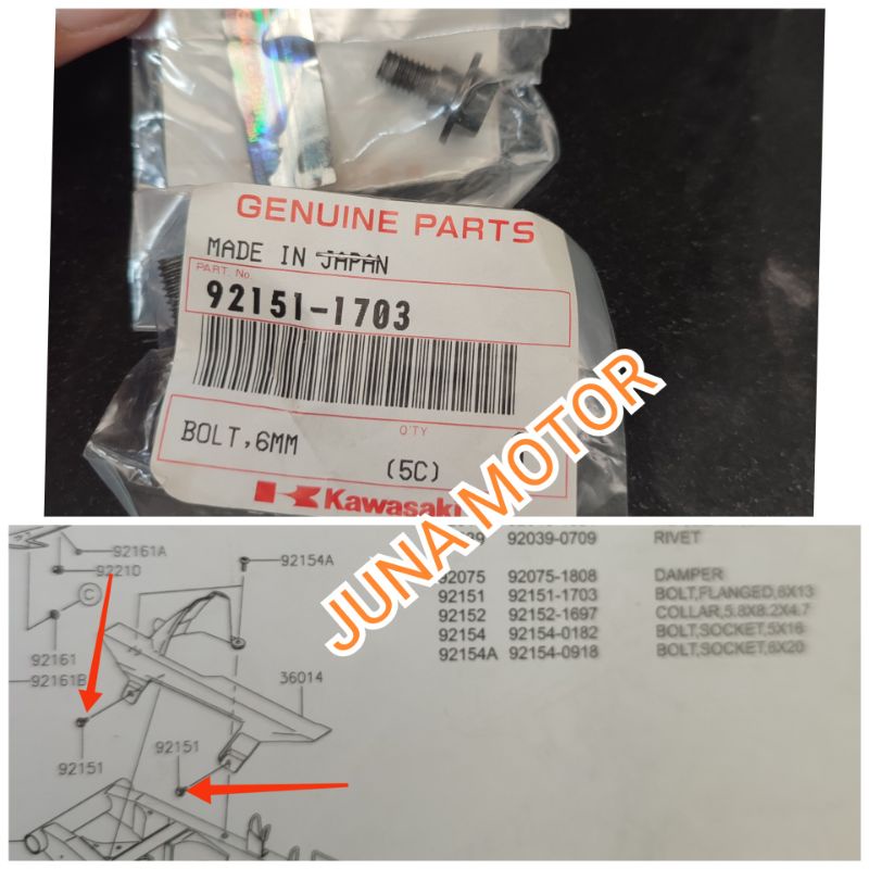 baut tutup rantai Ninja 250fi 250 fi Ninja 250R 250 karbu original