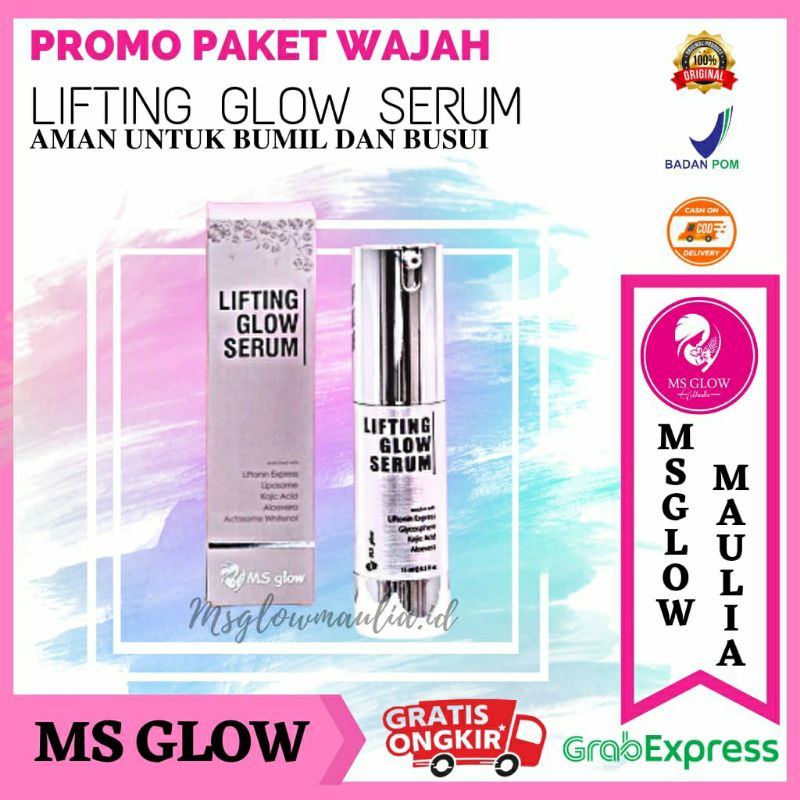 Ms Glow Lifting Glow Serum | Serum Mengecilkan Pori | Lifting Glow Serum | Serum Wajah Ms Glow