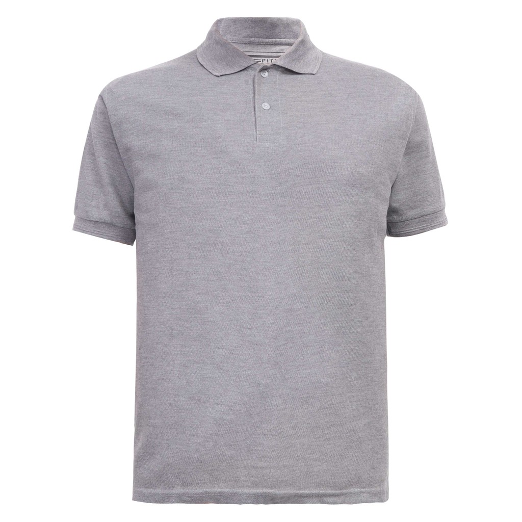 Kaos Polo Dewasa Fitted Prime Katun Abu-Abu