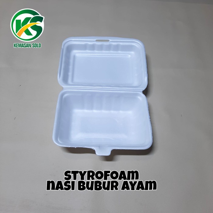 STYROFOAM tanggung kotak makan box nasi bubur ayam geprek WAJIB GOSEND
