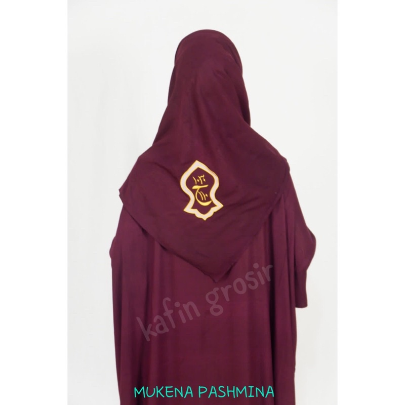 Mukena Pasmina Terusan Bordir Terompah New Pashmina Jumbo Hadramaut Rayon Murah Mukenah Dewasa Warna Polos