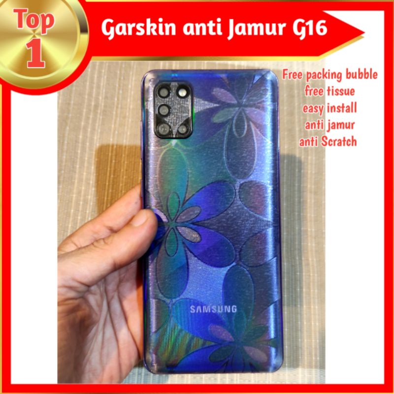 garskin hp + garskin camera anti jamur motif bunga g16 all merek all type hp