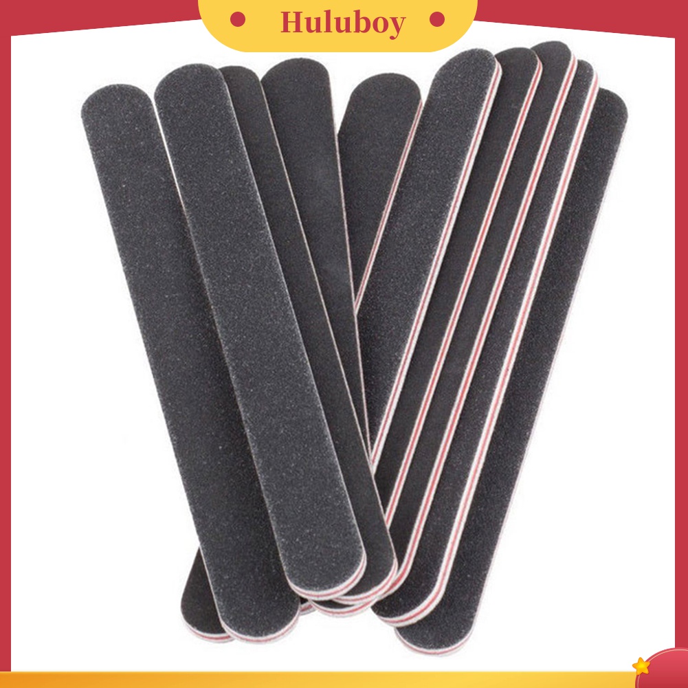 Huluboy Huluboy♡ 10pcs Balok Buffer Pengikir Kuku Untuk Manicure Pedicure