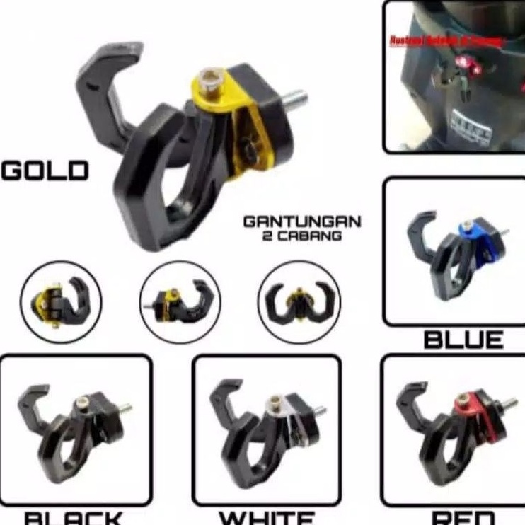 gantungan barang 2cabang gantungan barang 2 in 1 motor gantungan nmax vario beat lexy aerox scoopy mio soul dll  universal