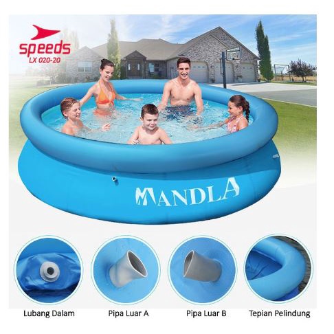Kolam Portable Bak Mandi Renang Baby Bathtub