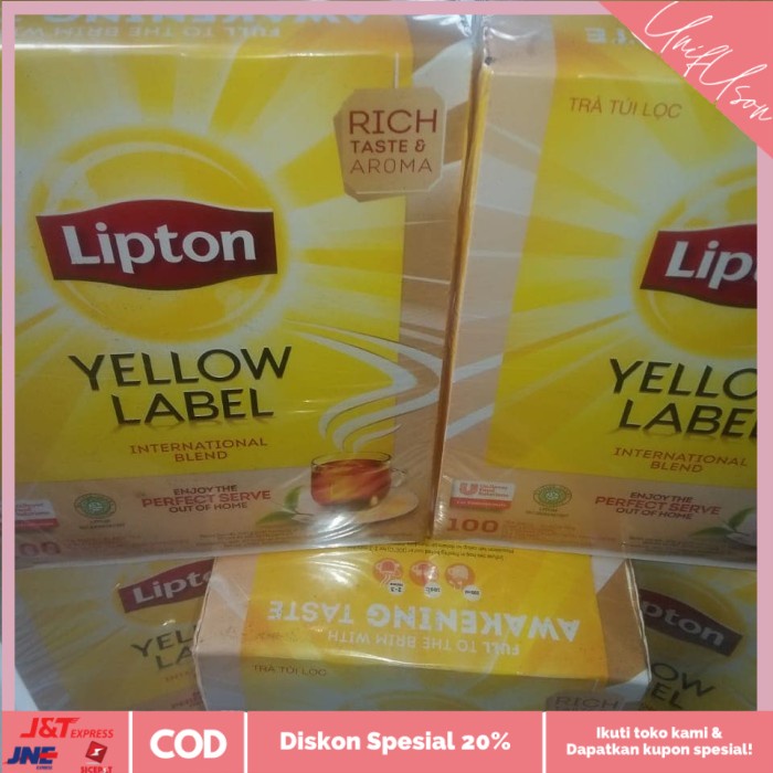 

⭐COD⭐ Teh celup lipton/ tea bag yellow label