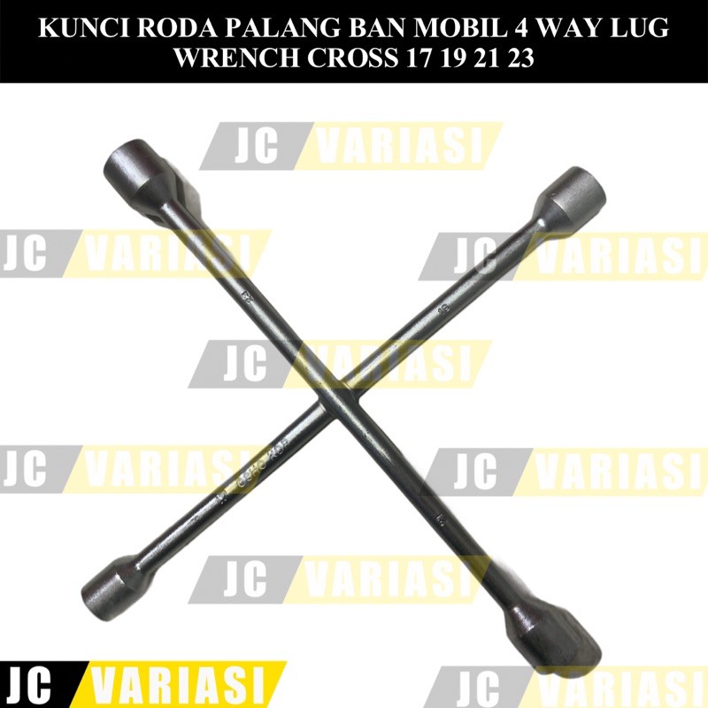 KUNCI RODA PALANG BAN MOBIL 4 WAY LUG WRENCH CROSS 17 19 21 23