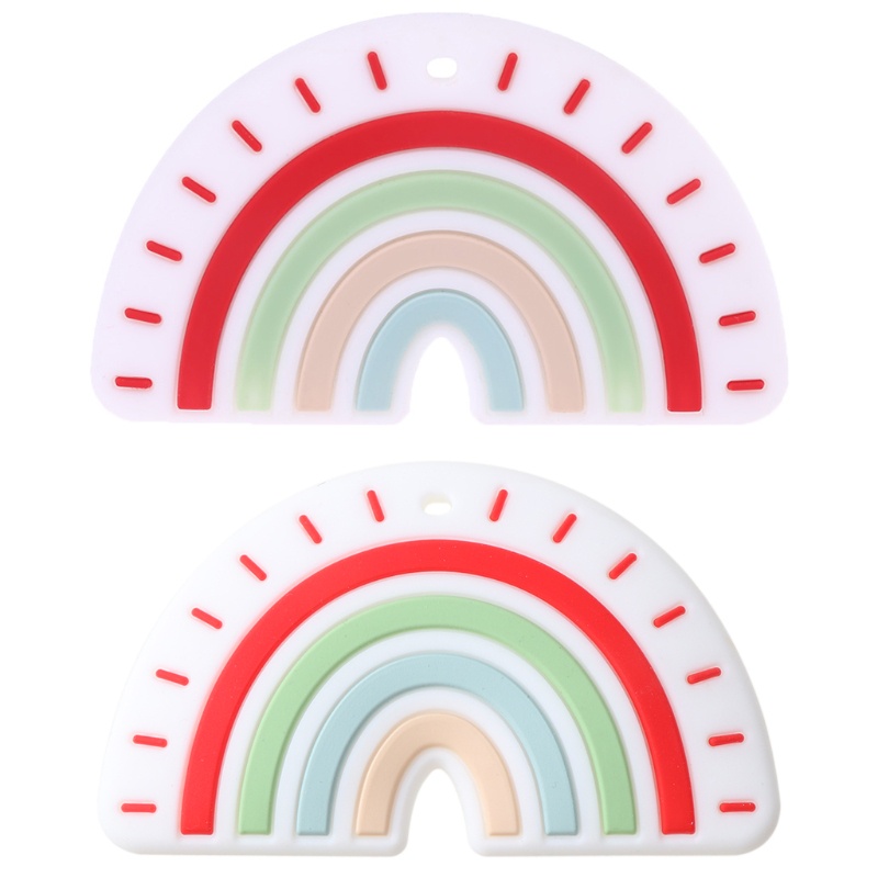 Mary Mainan Teether Gel Silikon Warna Pelangi Untuk Bayi Newborn
