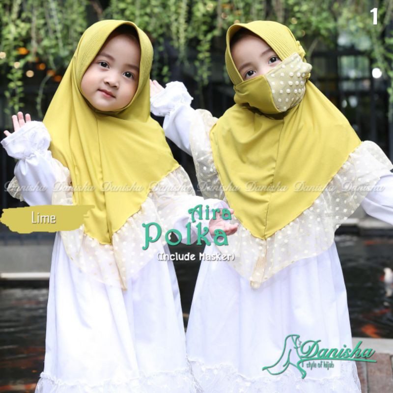 Jilbab Anak Aira Polka Kids Ori Danisha Hijab