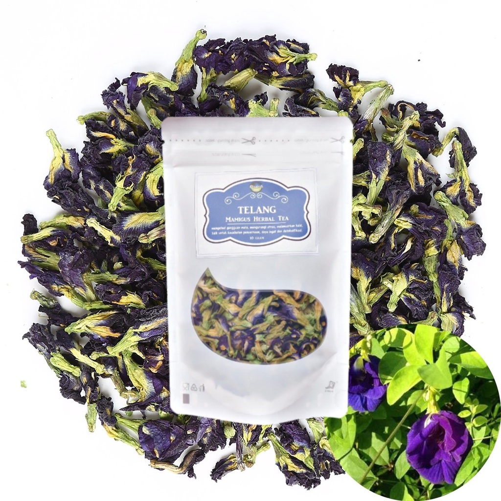

POUCH Teh Bunga Telang / Butterfly Pea Flower Tea / Teh Herbal Alami