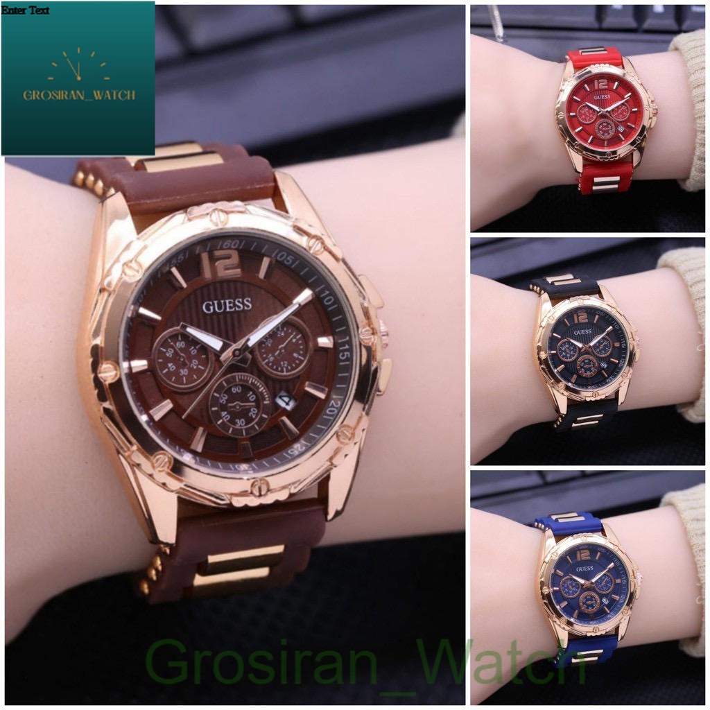 Jam Tangan Wanita Fashion GUS-30 Jumbo Chrono Off Strap Rubber [G_W]