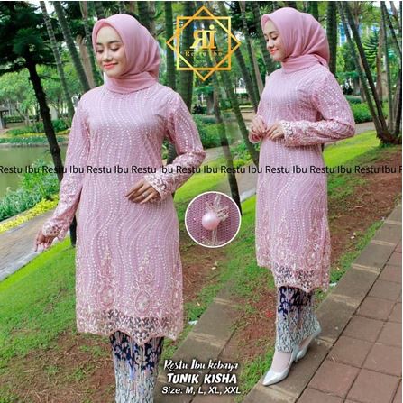 set kebaya tunik kisha berkualitas