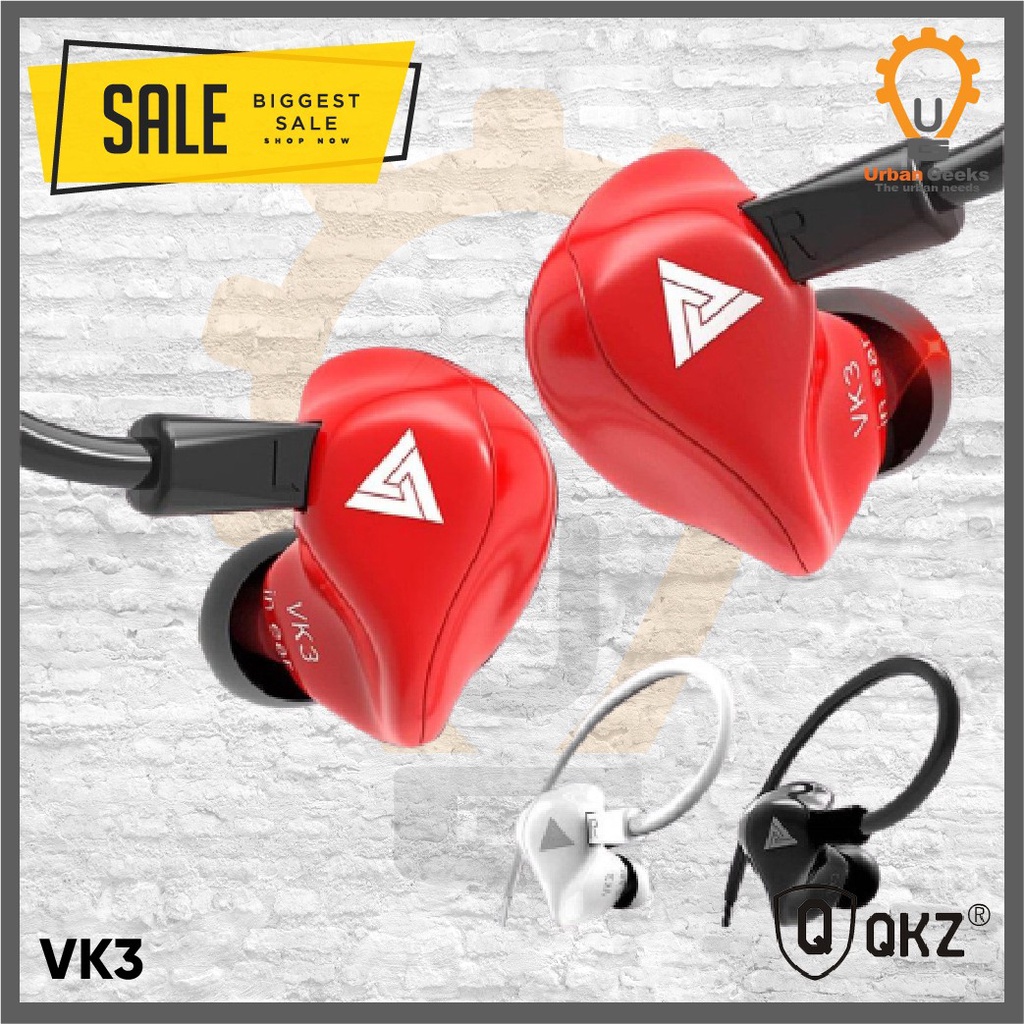 QKZ VK3 HiFi Mega Bass In-ear Earphone Sport Music Earbuds with Mic Headset Gaming