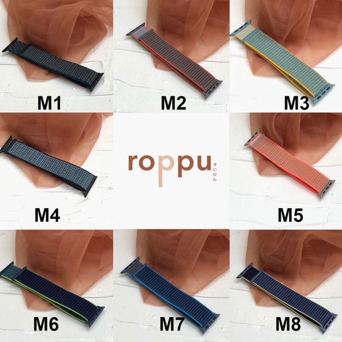 Roppu NEW MULTICOLORS nylon strap for apple watch all series