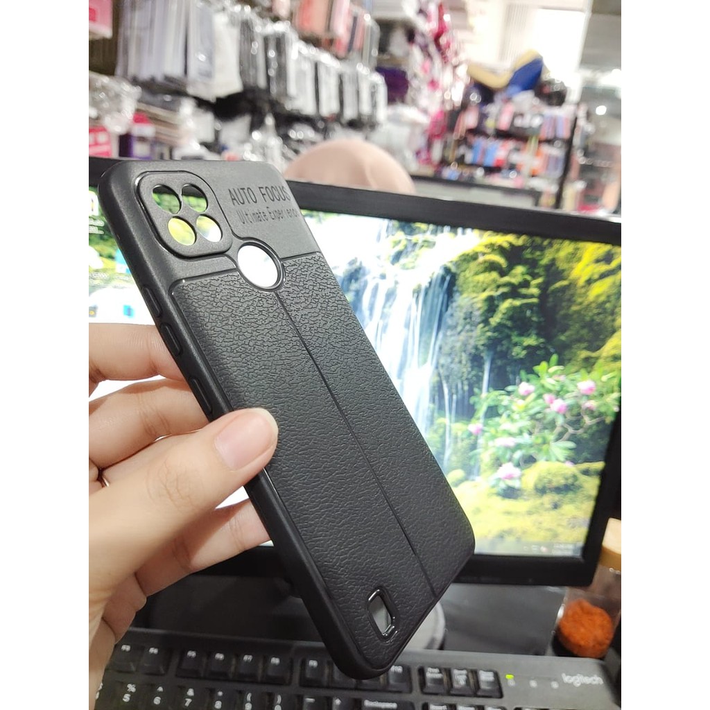 AutoFokus Realme C21 6.5 inchi Leather Soft Case AUTOFOCUS Motif Kulit Jeruk