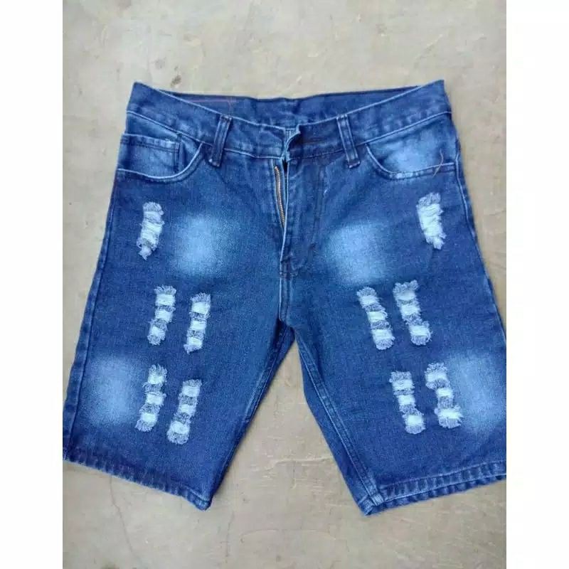 Sobek Pendek Jeans - Celana Jeans Pendek Sobek Pria - Jeans Sobek
