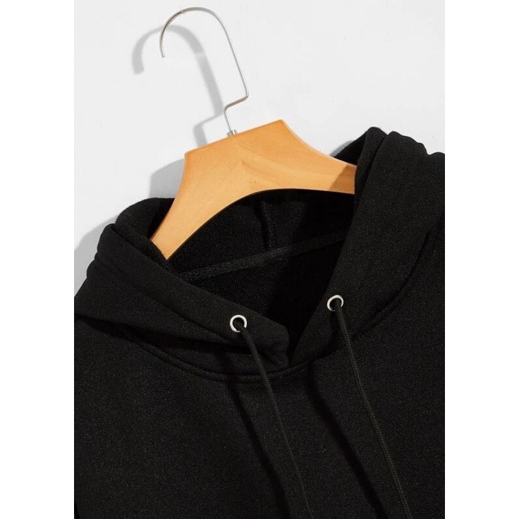 Sweater Hoodie pria Wanita Polos | hoodie polos Black | Sweater Polos Hitam