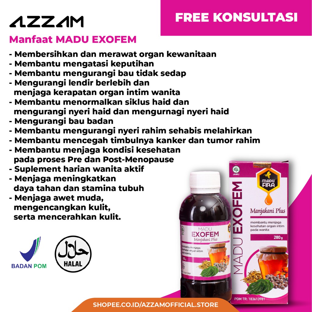 Madu Exofem Obat Herbal Manjakani Keputihan Nyeri Haid Bau Tidak Sedap Indonesia