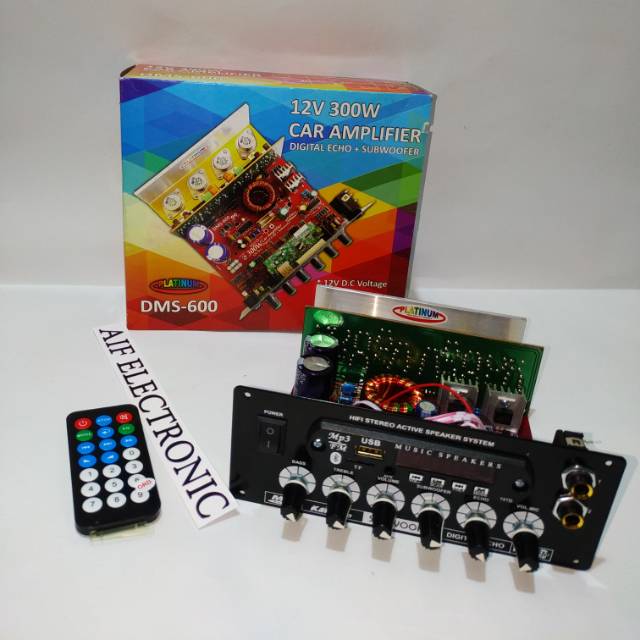 Kit Amplifier Mobil Digital Echo plus Subwoofer Mp3 Bluetooth DMS-600